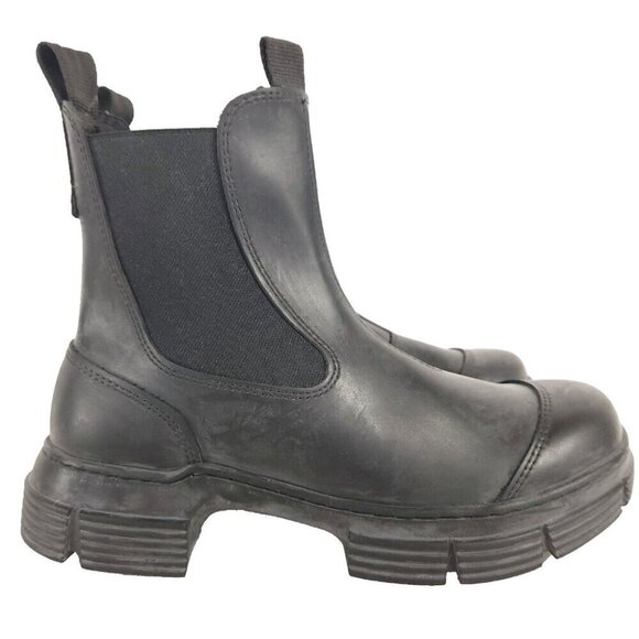 Ganni Black Ankle Boots - Picture 5 of 14